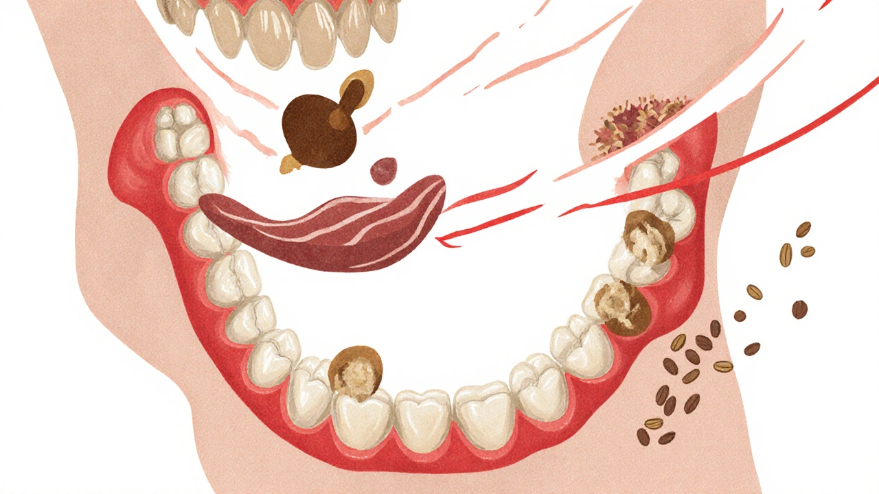 Přechod od kliček k molárům s ukázkou jejich žvýkacích funkcí.