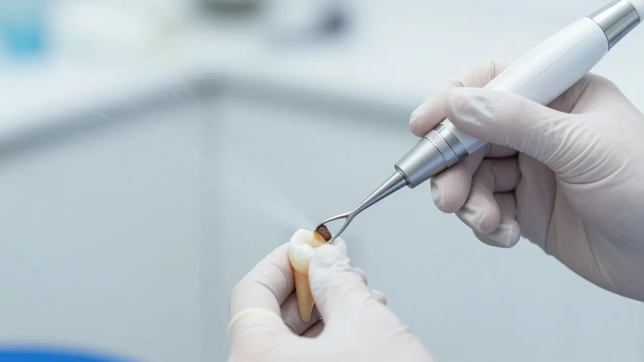 Profesionální odstranění zubního kamene pomocí kyretáže u zubaře