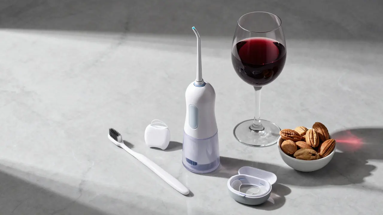 Hygienické potřeby a potraviny pro péči o zubní fazety