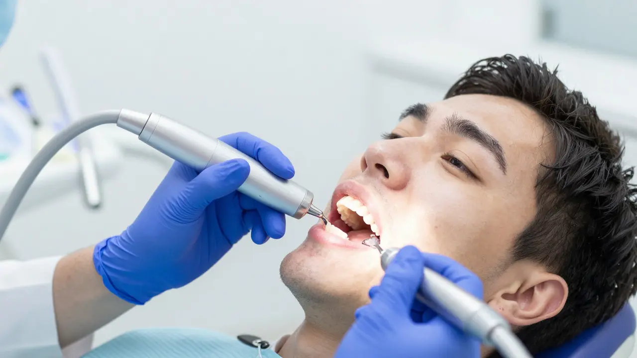 Stomatologická hygiena pomocí ultrazvukového škrtiče